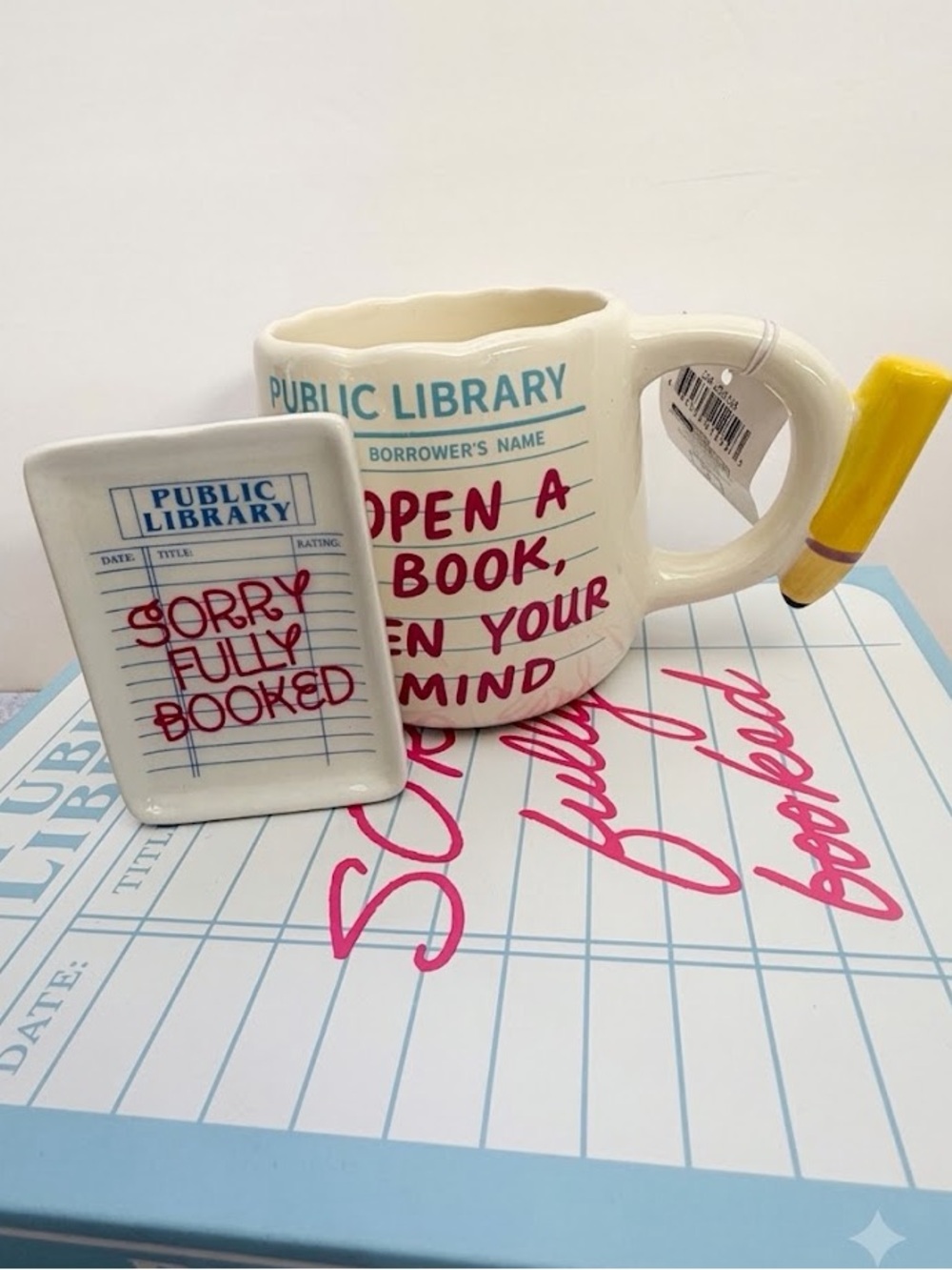 Public Library 'Open a Book, Open Your Mind' Mug and Trinket tray - Picture 2 of 2